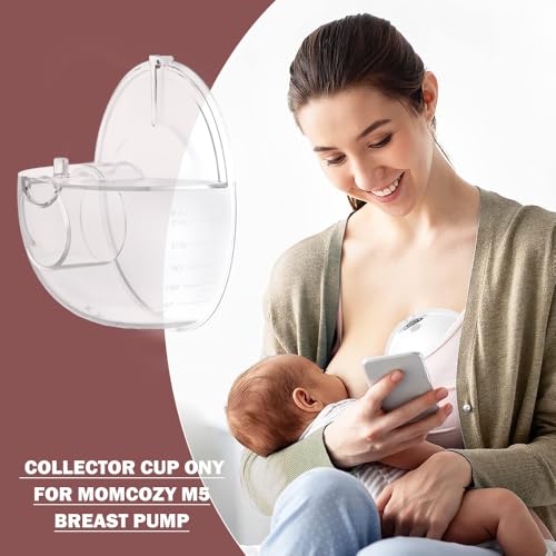Image of One Milk Collector Cup Only Compatible with Momcozy M5 Wearable Breast Pump Replacement Accessories, Not for Others