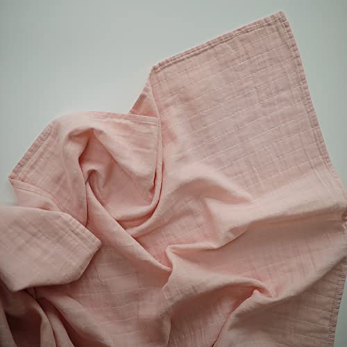 Image of mushie Muslin Baby Swaddle Blanket | 100% Organic Cotton (Rose Vanilla)