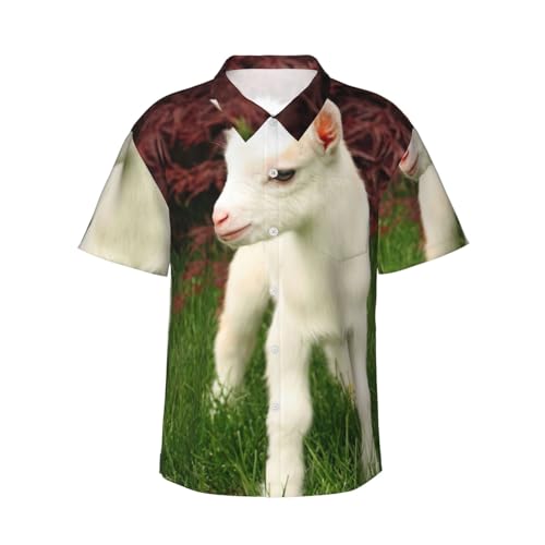 Chemise hawaïenne imprimé chèvre respirante avec short d'été boutonné