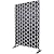 Outdoor & Indoor Privacy Screen Metal Privacy Screen 76" H×48" W, Freestanding Decorative Privacy Screen for Deck Balcony Patio, Privacy Fence Panels for Outside Lawn Garden PS105 Black
