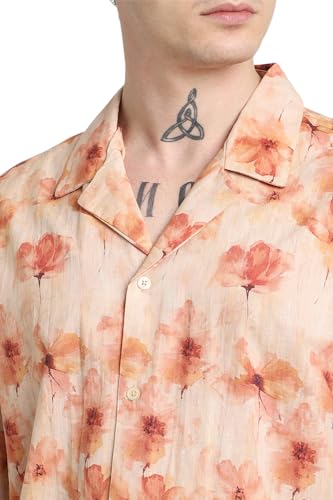 Image of Forever 21 Men Floral Regular Fit Printed Shirt
