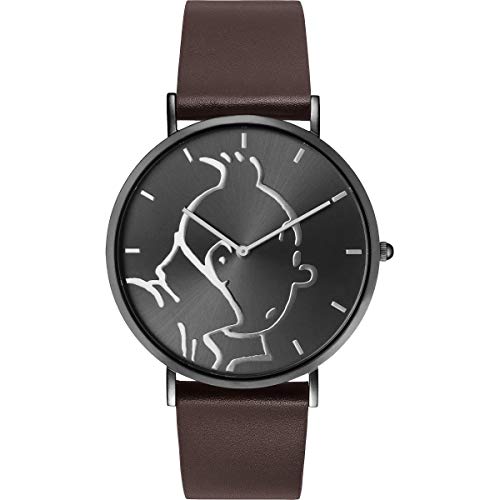 TINTIN Montre en Cuir Marron Cover