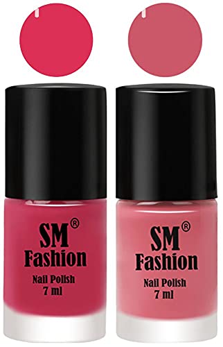 Image of Long Lasting Nail Polish | Nail Paint Combo 7 ml Each) - Set of 2 Dusty Pink-Nude Pink