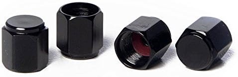 Circuit Performance VC5 Series Black Aluminum Valve Stem Caps (Set of 4)