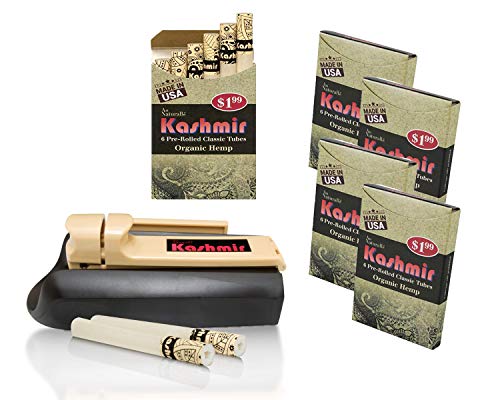 Kashmir Combo of Organic Pre Rolled Classic Tubes with Injector Machine Amazing Taste, Portable, Reliable - Pack of 5
