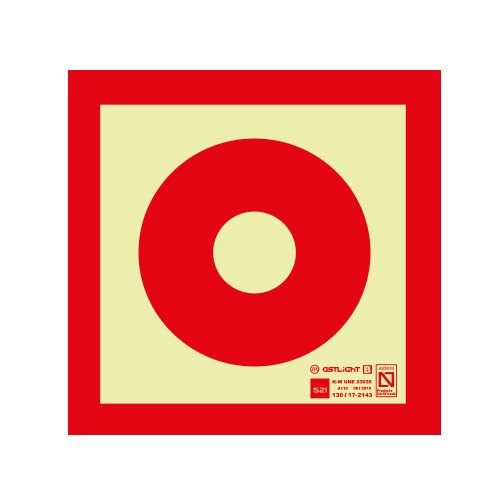 Astlight INC4035.GFI Señal de pulsador fotoluminiscente, Multicolor