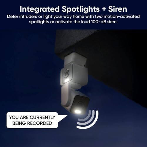 Image of WYZE Duo Cam Pan 2 Pack, Indoor /Outdoor IP65 2K 360 Pan /Tilt Smart Home Security Camera with Color Night Vision, Compatible with Alexa & Google Assistant, White