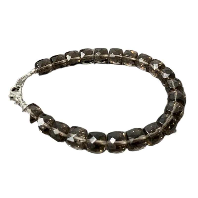 Bracelet en quartz fumé naturel bijou bohème chic quotidien