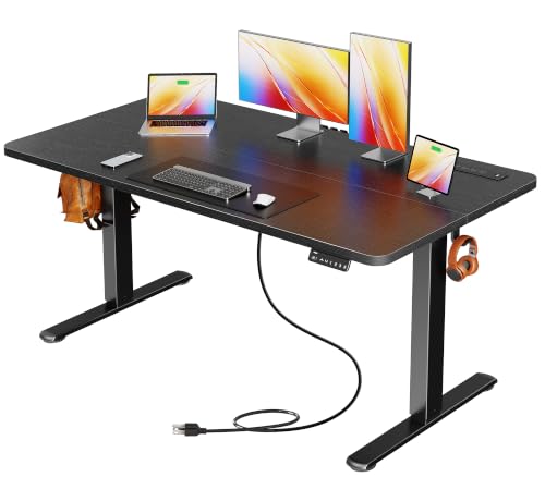 Huuger 55-Inch Electric Standing Desk with Outlets