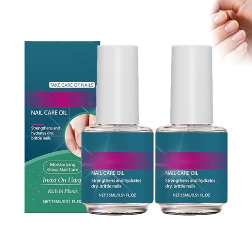 Soin Fortifiant Et Huile Pour Cuticules Pour Ongles AbîMéS - RéParation Des Ongles Avec Vernis De Croissance, Huile De Soin Des Ongles à La KéRatine Et à La Vitamine C Durcisseur Extra Fort (2 PCS)