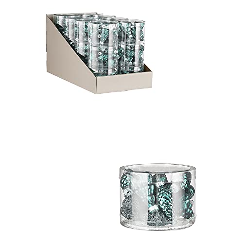 PACK 14 DEKORATIVA BLÅFÄRG DELAR FÖR JULTRÄD