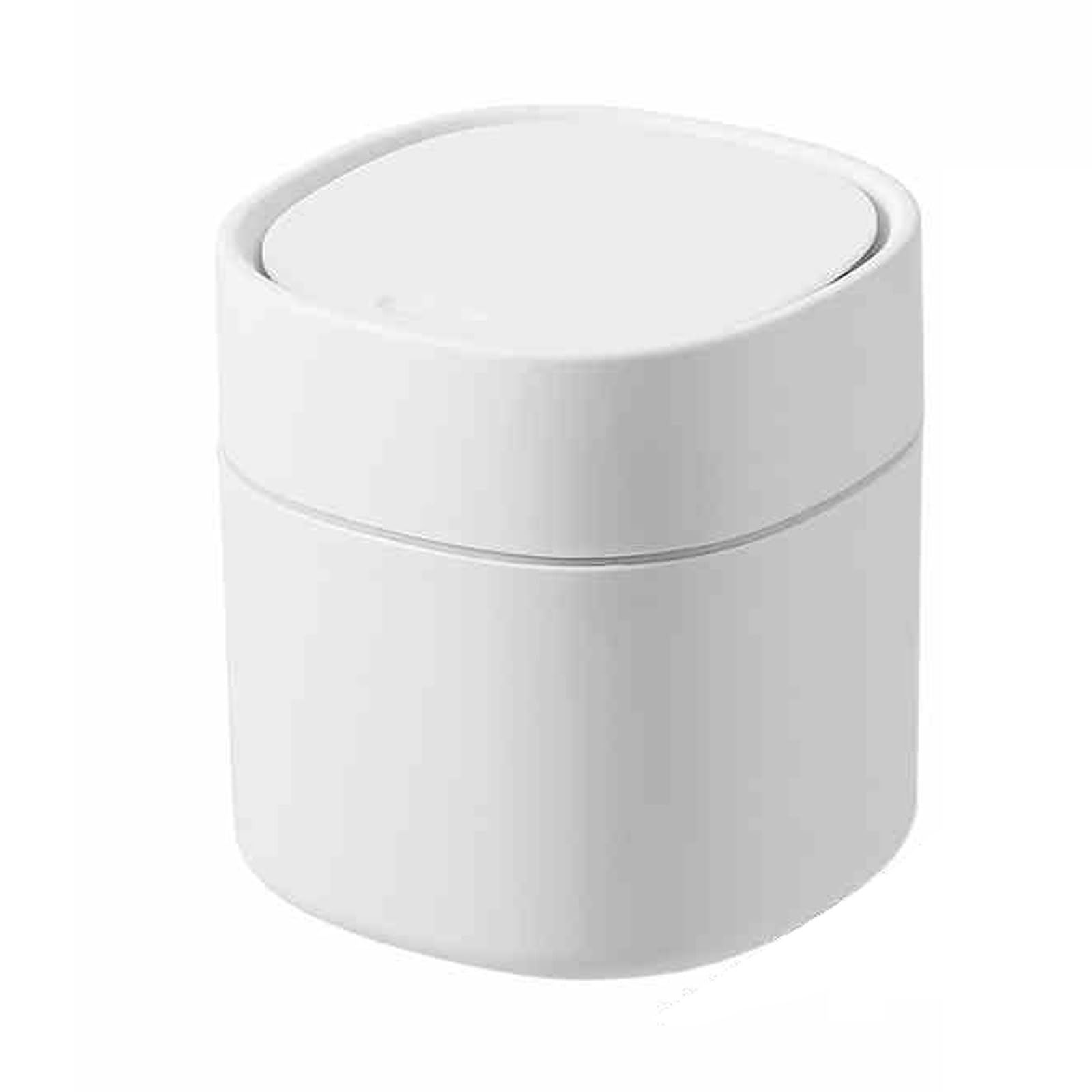 Mini Pattumiera Da Tavolo 2,8L Con Coperchio A Scatto – 2 Cestini (Blu+Grigio) + 100 Sacchetti Inclusi, Per Scrivania E Bagno - 4