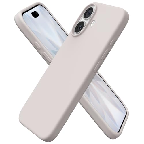 ORNARTO Compatible with iPhone 17 Case 6.3, Slim Liquid Silicone 3 Layers Full Covered Soft Gel Rubber Phone Case Protective Cover 6.3 Inch, Stone Gray