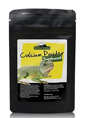 Reptile World Calcium Powder 100g Pouch, Tortoise, Bearded Dragon