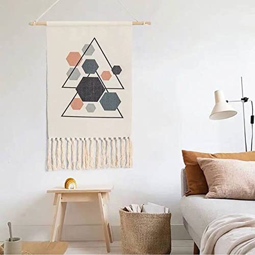 Tapisserie de glands tricotés LIJUCAI pour habiller un mur blanc sans peindre