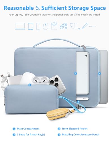 Funda para portátil de 17 y 17.3 pulgadas en color azul pálido 2