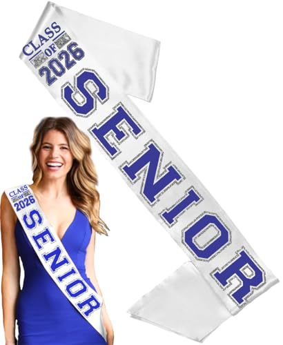 RhinestoneSash Senior Sash Blue