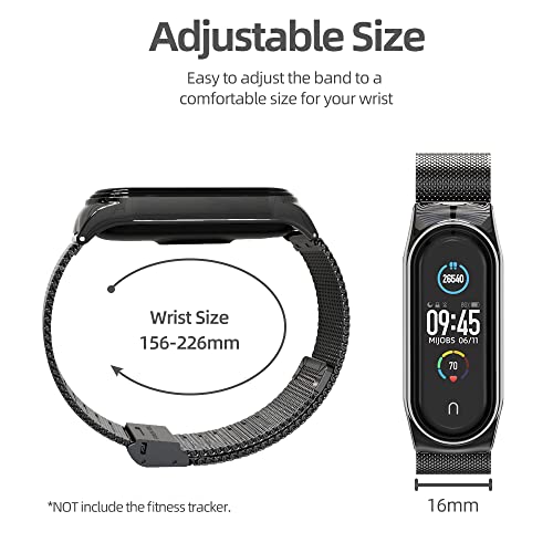 MIJOBS Strap for Xiaomi Mi Band 5 Mi Band 6 Mi Band 7 Breathable Replacement Strap for Band 4/Mi Band 3 Smartwatch Straps Wristband Bracelet for Women Men