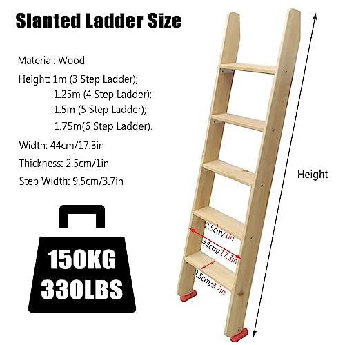 Escalera de madera para camas loft y literas de dormitorios modernos 5