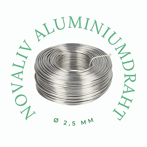 Novaliv Aluminium Wire Diameter 2.5 mm I Craft Wire Silver I Aluminium Wire for Crafts Flower Wire Metal Wire Bending Wire Jewellery Wire - Image 2