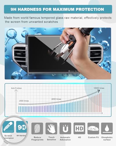 Image of CDEFG for 2025 2026 Toyota Tundra Screen Protector Tempered Glass 14 Inch for 2022-2025 2026 Tundra Accessories for Toyota 14 inch Touchscreen Screen Cover HD Anti Fingerprints