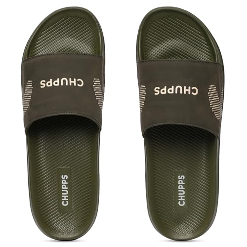 Image of CHUPPS Edge Blue & Grey Drift Orthopedic Slippers | Soft Footpharma Footbed | Breathable Ventilation Holes | Lightweight Flip Flops | Anti-Skid Chappals for Everyday For Mens