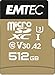 Emtec - UHS-I U3 V30 A1-512 GB, 256 GB - ECMSDM256GXC10SP - Speedin Serie - mit Adapter - Lese- und Schreibgeschwindigkeit bis zu 100 MB/s, 100 MB/s, Schwarz/Gold