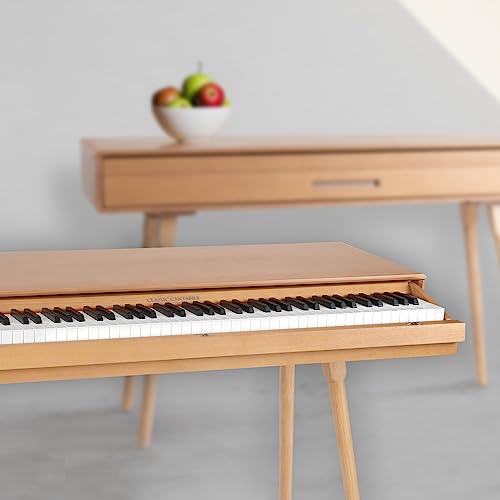 Classic Cantabile DP-730 OK Piano numérique 88 touches clavier pondérée action de marteau - Table avec piano électrique intégré - Porte-notes et triple pédalier inclus - USB MIDI et prise casque