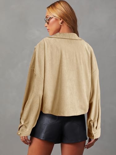 Nlife Women Crop Fringe Corduroy Shacket Sparkly Western Jacket Shirt Tassel Nashville Concert Cowgirl Festival Outfits4