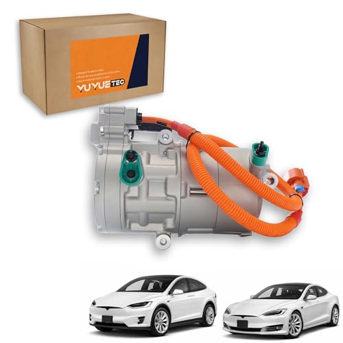 Air Conditioning Compressor Compatible with Tesla Model S Model X 2016-2020, Replacement for 1063369-00-D 1042442-00-J