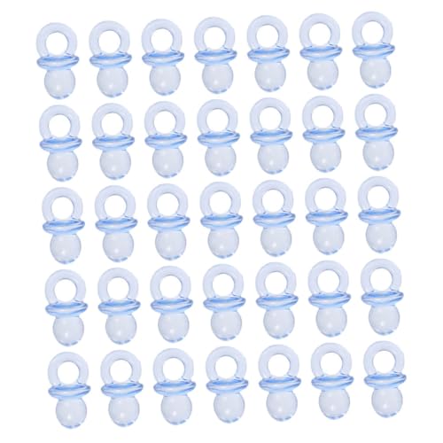 Hohopeti Baby Shower Decorations 150pcs Mini Acrylic Pacifiers Pacifier Clips for Baby Girl Boy Shower Games