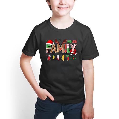 Image of Merry Christmas Family Shirts Plus Size Tops Couple Outfit Tee Parent-Child Short Sleeves Christmas Top