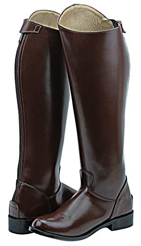 Mens Man Decent Dress Dressage Boots with Back Zipper Riding English Equestrian Brown