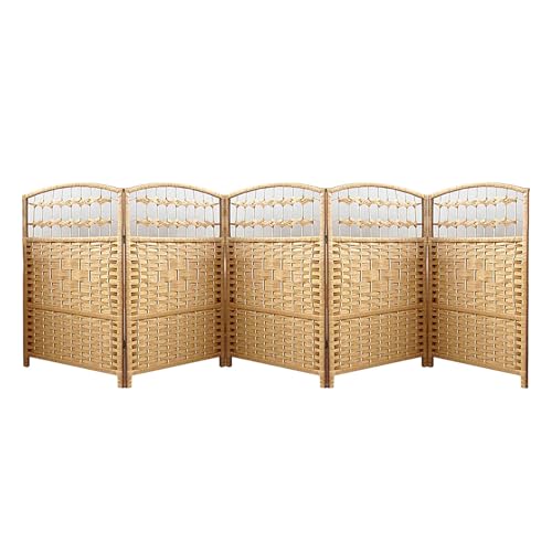 DIY kurzer Rattan-Raumteiler, 19,6847.24 cm, verstellbare Trennwand, 5...