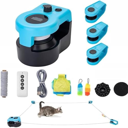 Roue de course pour chat d'intérieur avec tapis roulant d'exercice interactif réglable - 2