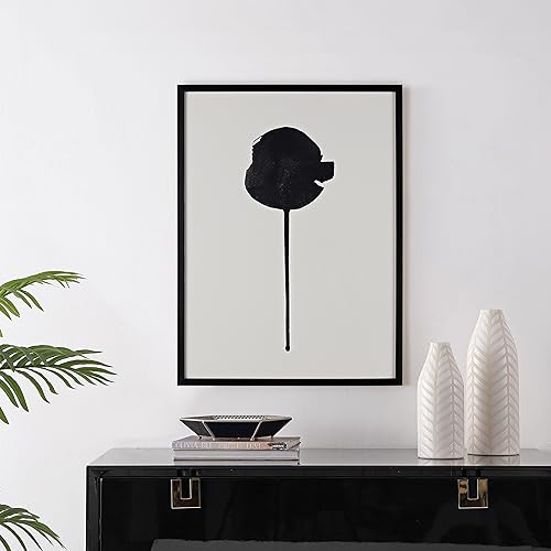 SAFAVIEH Home Collection Shadow of a Dandelion Black/Ivory 18 x