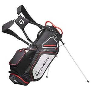 TaylorMade Unisex’s TM20 Stand 8.0 – Bolsa con soporte, color negro, blanco, rojo, talla única