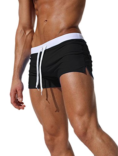 Preisvergleich Produktbild Ateid Herren Badehose Kurze Schwimmhose Boxer Badepants, Schwarz M
