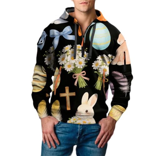 Sudadera con capucha hombre tela chandal informal top deportivo moderno de boxeo azul XL