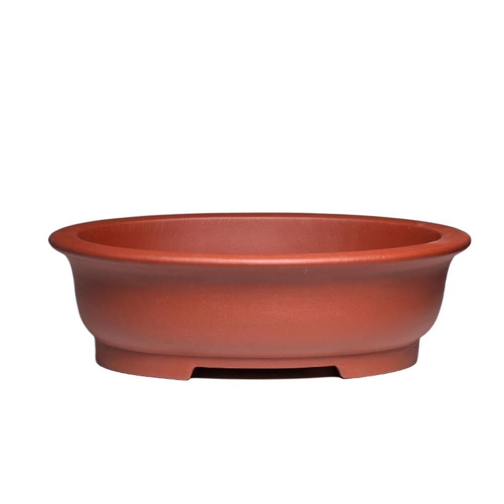 ADERFETBI Plant Pots Indoor Purple Clay Planter Ceramic Oval Large 56cm Living Room Bonsai Pot