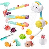 33 PCS Bath Toys for Toddlers and Babies, Bathtub Toy Set with Shower, Rubber Ducks, Floating Toys