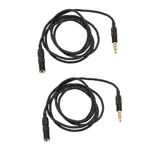 BONKZEBU 3,5-mm-Kopfhörerkabel (Stecker auf Buchse) Zur Verbesserung der Klangqualität für Smartphones, 3, Fuß, Schwarz, für Musikliebhaber