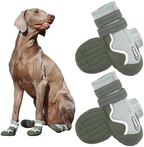 Dog Shoes, Waterproof Dog Booties Paw Protector for Hot Pavement,...
