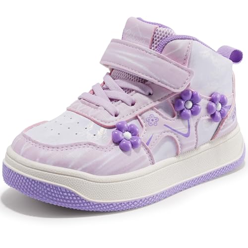 Babaya Girls Running Shoes Kids Tennis Athletic Sneakers Comfortable Lightweight Breathable Walking Shoes Non-Slip Girls Sneakers