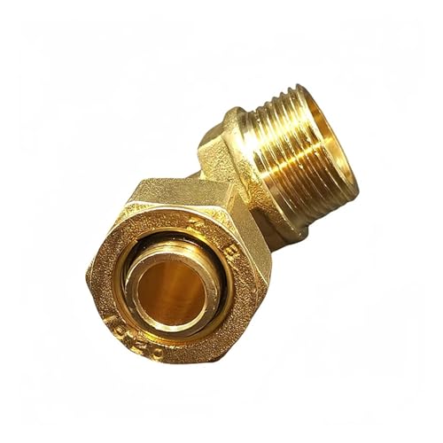 DSZUJTYROP 1PC 2632 Aluminum Pipe Brass Elbow To 1/2' BSP Male Thread Water Pipe Coupling
