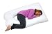 U Shaped-Premium Contoured Body Pregnancy Maternity Pillow with Zippered Cover - White