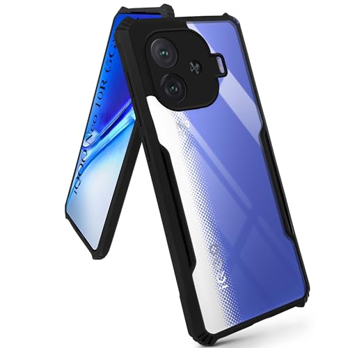 Image of Jkobi Back Cover Case for Vivo iQOO Neo 10R (Shockproof with Polycarbonate Clear Panel | Professional Black)