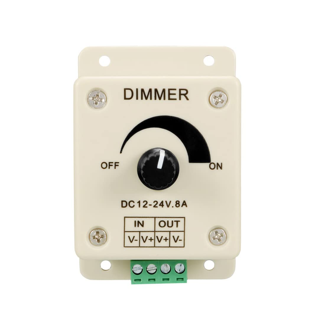 Sourcingmap Dimmer Controller Switch DC12-24V 8A Single Color Beige for LED Strip Bulb Lamp Light 2pcs - Image 4