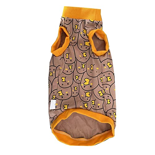 Sphynx Hairless Cat Summer Cotton T-Shirts Cat Vest Pet Clothes,Round Collar Vest Kitten Shirts Sleeveless, Cats & Small Dogs Apparel (XX-Large, Chicks)