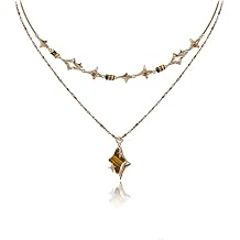 Retro Style Star Pendant Necklace Personalized Star Double Layer Necklace Exquisite Geometric accessories Fashion Women's accessories M2539
